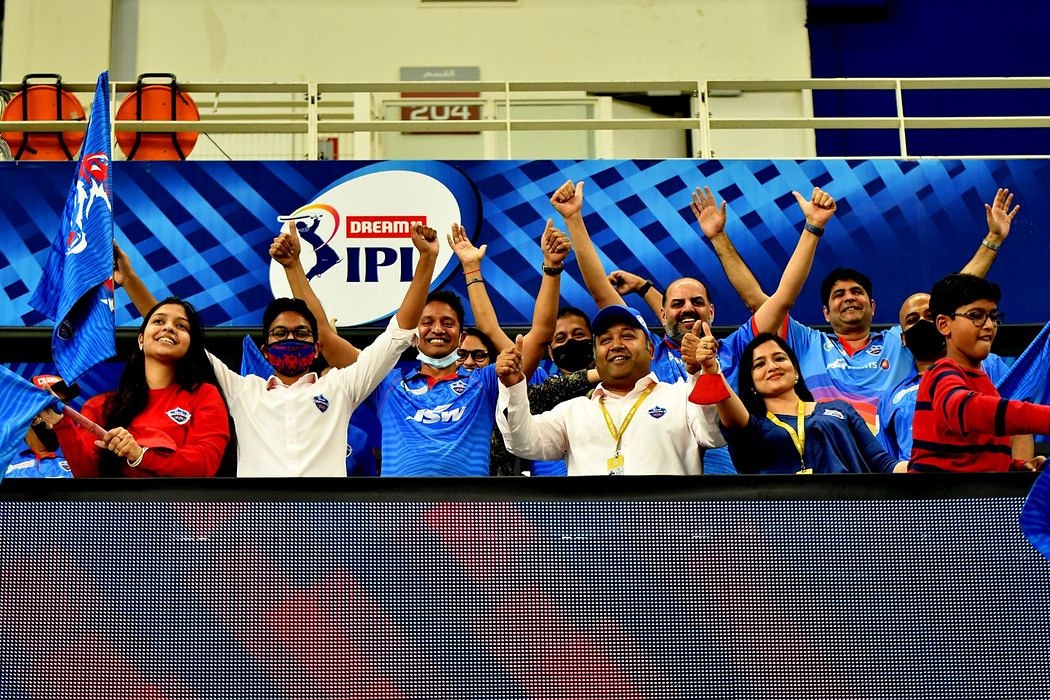 GMR SPORTS on Twitter: &quot;👉 @DelhiCapitals co-owner Kiran Kumar Grandhi, his family and friends celebrated the team&#39;s win over the Royals today in Dubai! #GMRSports #YehHaiNayiDilli #Dream11IPL #DCvRR https://t.co/eW5sVdeOjC&quot; / Twitter