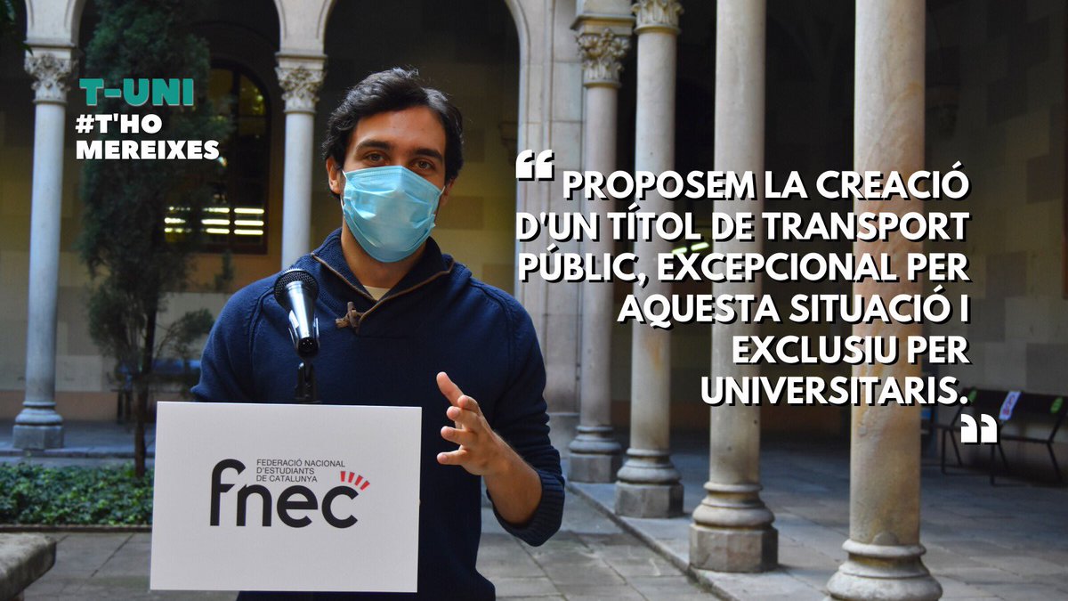 fnec's tweet photo. Avui hem presentat la campanya per exigir al Conseller @damiacalvet i a la Presidenta de l’AMB, @AdaColau, mesures pel transport dels estudiants universitaris.
#Thomereixes
@ACUPcatalunya @fnecupc @UBfnec @FnecUpf @FnecURL https://t.co/Y66fOHqVVQ