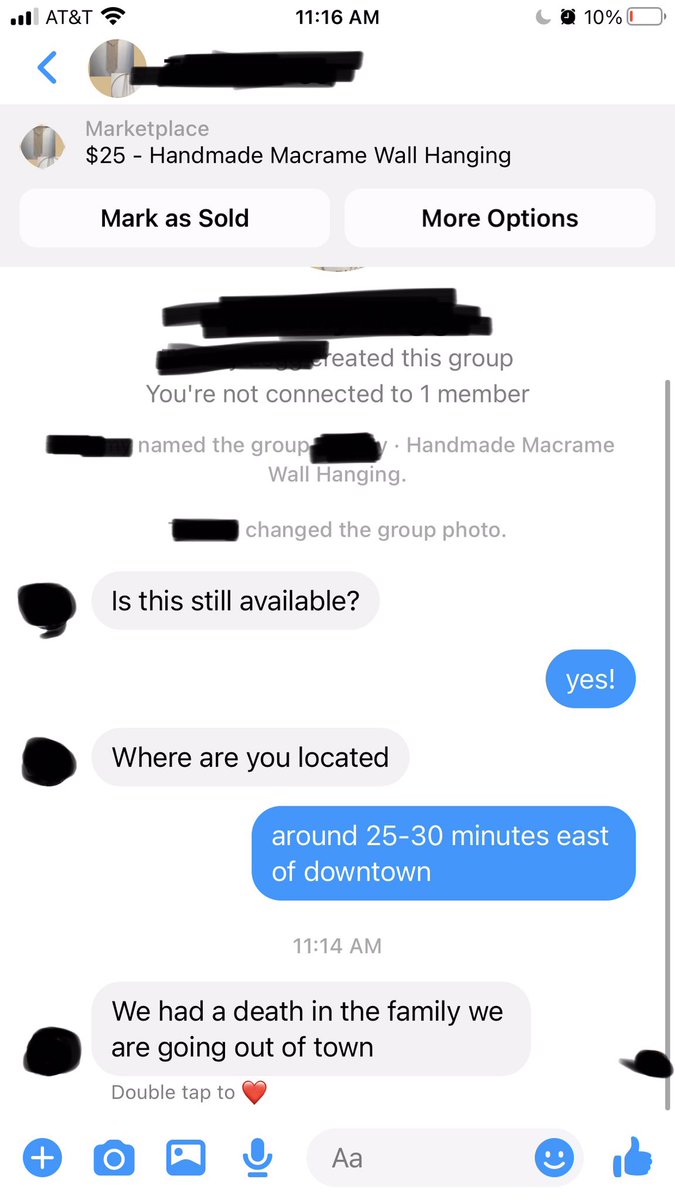 trying to sell something on fb marketplace and i’m not sure what to do w this information