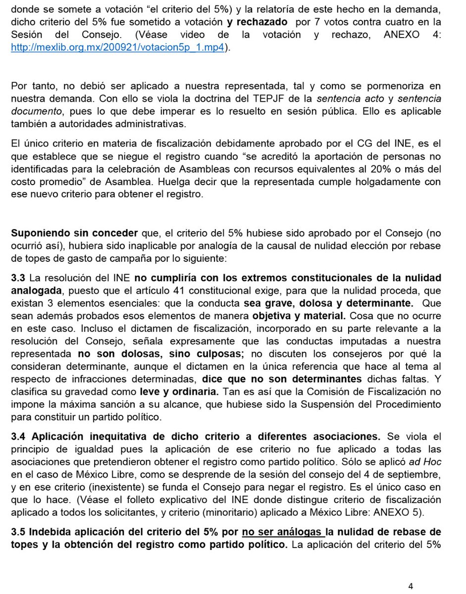FelipeCalderon's tweet photo. @MexLibre_ presentó un sólido Juicio de Derechos Ciudadanos ante el @TEPJF_informa. Les comparto en varios tweets un memo que contiene los principales argumentos. Se simpatice o no con este partido político, es fundamental que en México prevalezca el Estado de Derecho. Abro hilo https://t.co/kNUdRFXmbY