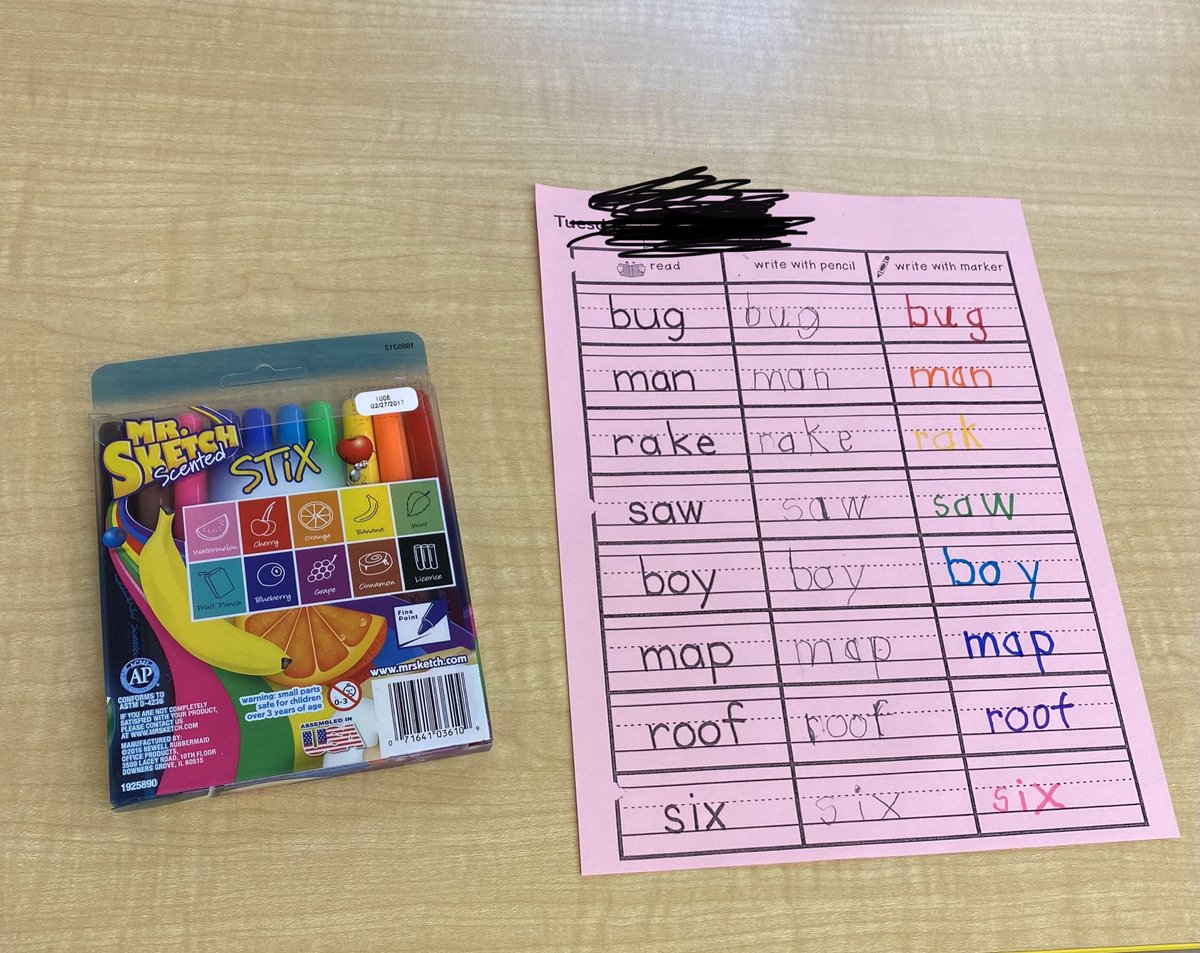 The joy of rainbow writing with scented markers #wal109