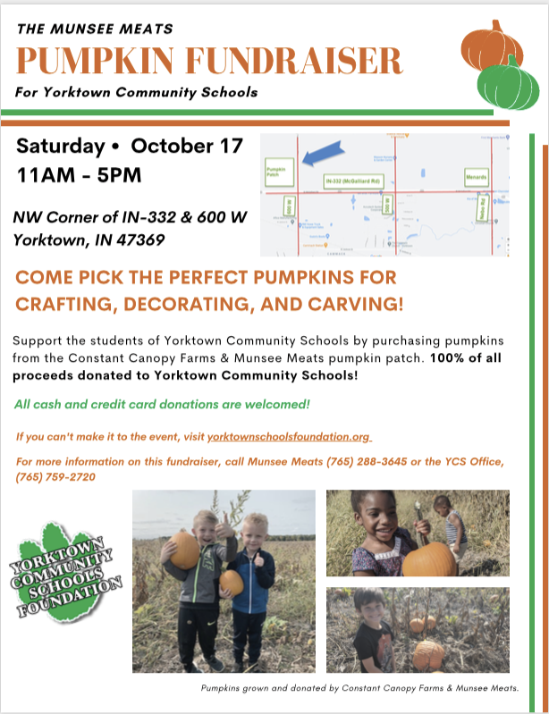 YESYorktown's tweet photo. Come out this Saturday to support YCS through our Pumpkin Fundraiser. Thank you Constant Canopy Farms and Munsee Meats for this opportunity! @YorktownSupt @PVElementary @YESDean_YCS https://t.co/PHG4z1BUiZ