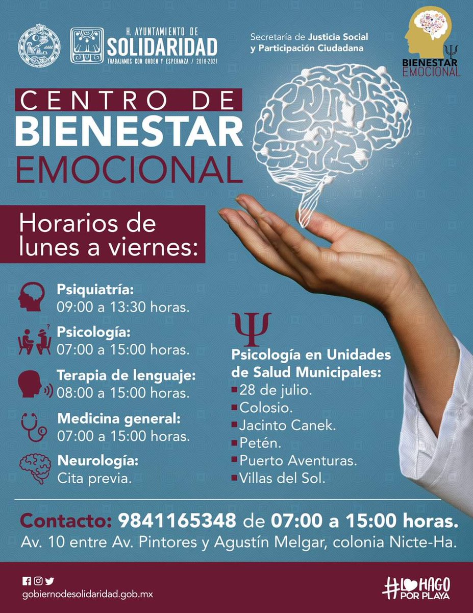 Si necesitas ayuda no dudes en solicitarla, recuerda que no estás solo, estamos para ti.

Trabajamos #ConOrdenYEsperanza 
#PlayaDelCarmen 
#PuertoAventuras