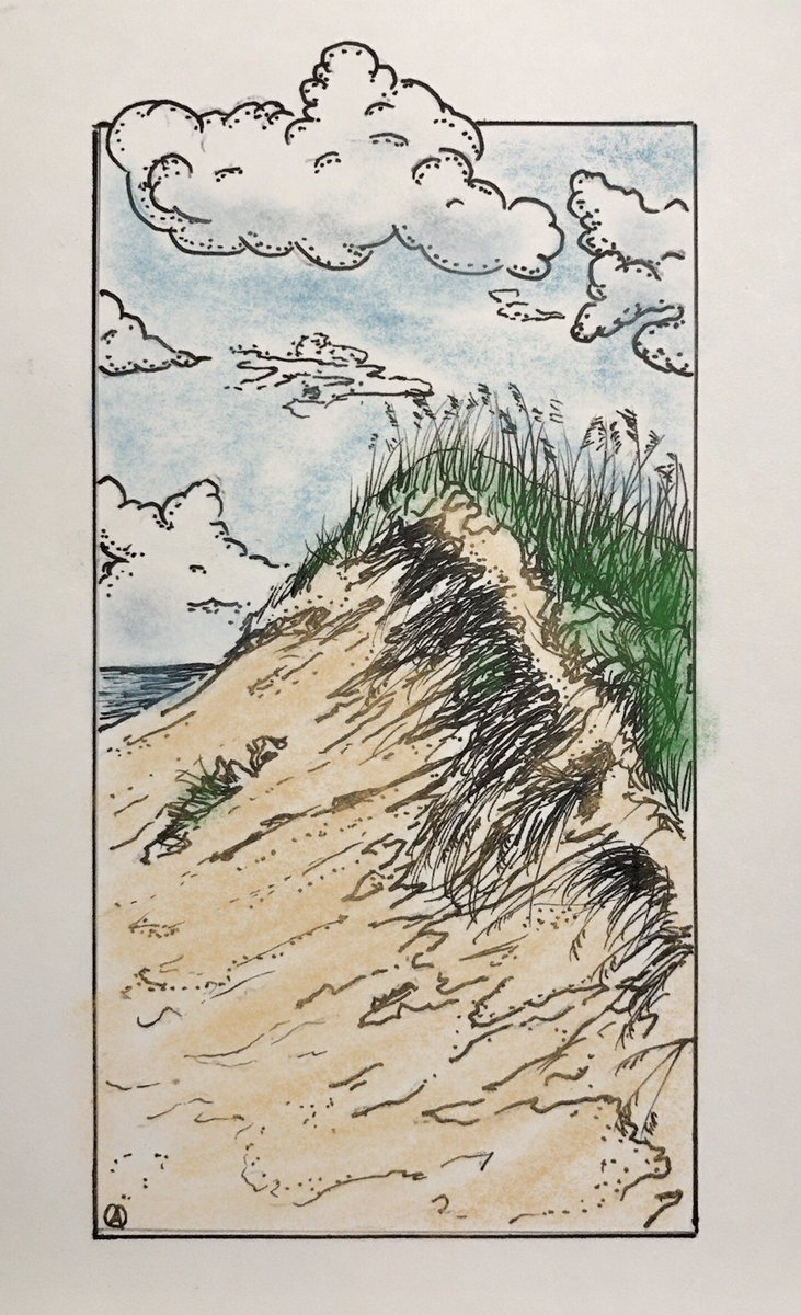 Inktober catch up postings. Day 12&amp;13. Slippery &amp; Dune <a href="/inktober/">Inktober</a> #artteacher