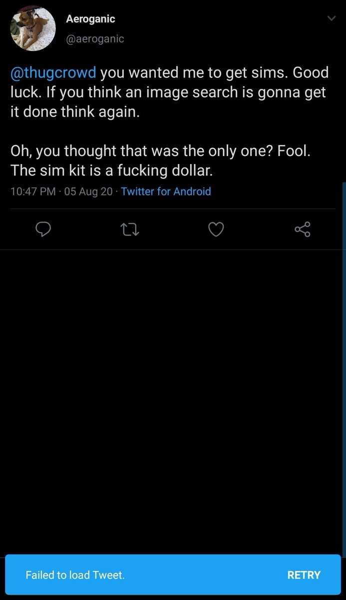 He uses a multitude of sock accounts he sets up on Twitter using multiple cheap android phones and sim cards. Here are multiple screenshots of taunts, and him flat out revealing his harassment infra and leaking his SIM cards ICCID. 4//