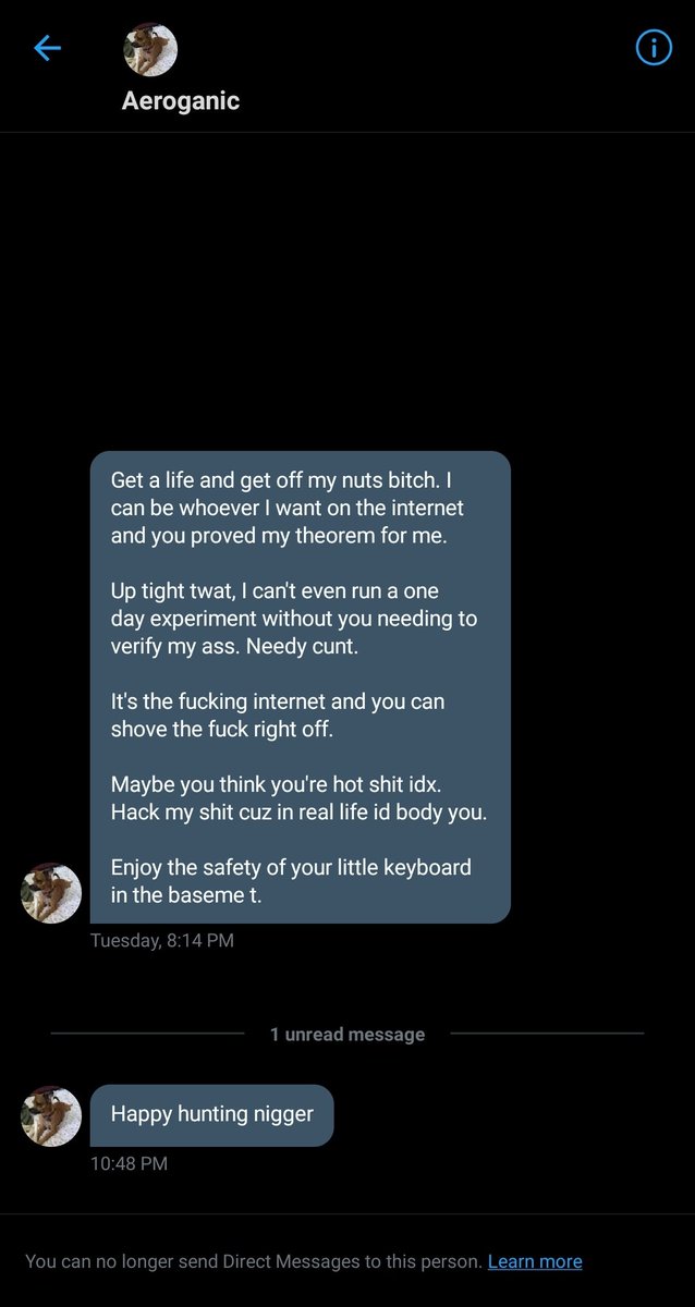 He uses a multitude of sock accounts he sets up on Twitter using multiple cheap android phones and sim cards. Here are multiple screenshots of taunts, and him flat out revealing his harassment infra and leaking his SIM cards ICCID. 4//