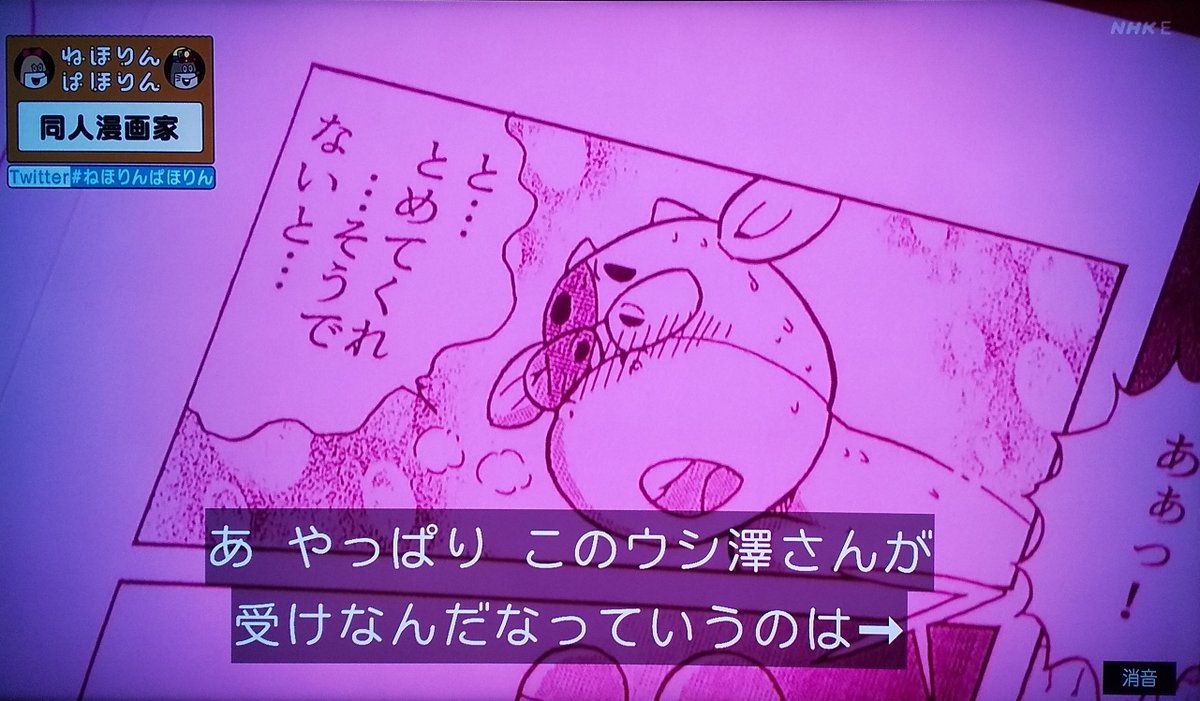 そしてこちらは
田中圭一先生
#ねほりんぱほりん

4枚目は田中先生がこの番組のために描いたBL漫画 