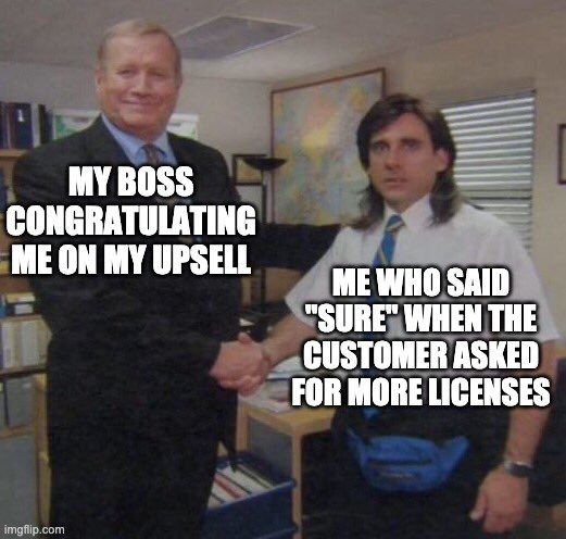 One of the best feelings is when customers derive so much value from your product that they upsell themselves! If your product is good enough, simply nurturing the customer can sometimes lead to expansions.  #customersuccess #upsell #sales #revenue #csm