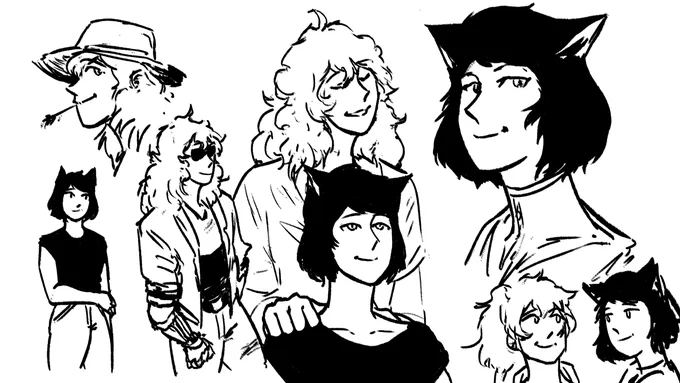dump of bees sketches (although most of these are just yang LMAO) #bumbleby #rwby 