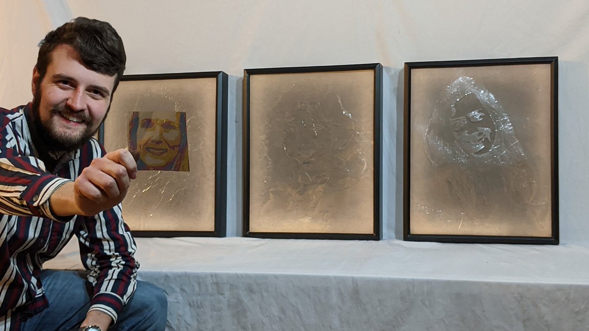 🧵: There is SO much great physics ⚛️ happening at #WiSciFest starting tomorrow! Like grad student @aedangardill, who uses art to demonstrate the physics of light with portraits of <a href="/UWMadison/">UW–Madison</a> women in the physical sciences, including <a href="/erwright73/">Elizabeth Wright</a> 👇 wisconsinsciencefest.org/event/revealin…