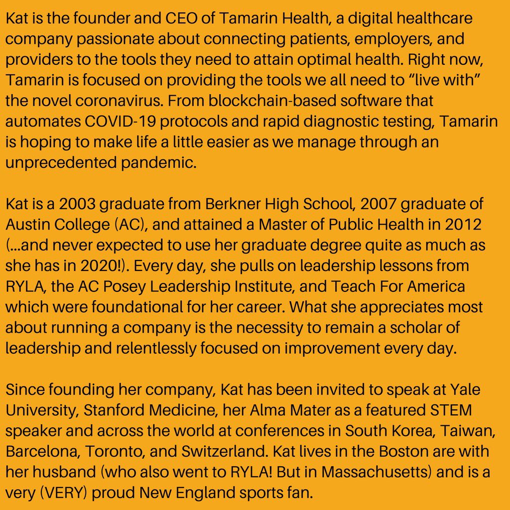 RYLEAD5810's tweet photo. Check out our fantastic Module 2 keynote speaker for this Sunday: Kat Kuzmeskas! Swipe to read a little more about her! https://t.co/fpV7tWh9tC