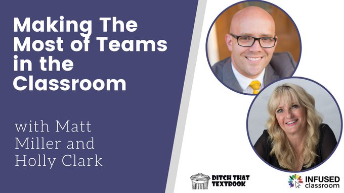 NEW! "Making the most #MicrosoftTeams in the classroom"

Check out this just-launched MEC course from <a href="/jmattmiller/">Matt Miller 🗑️</a> and <a href="/HollyClarkEdu/">Holly Clark - The AI Infused Classroom</a>.

👉 education.microsoft.com/en-us/course/d…

#edtech #MIEExpert #MicrosoftEdu