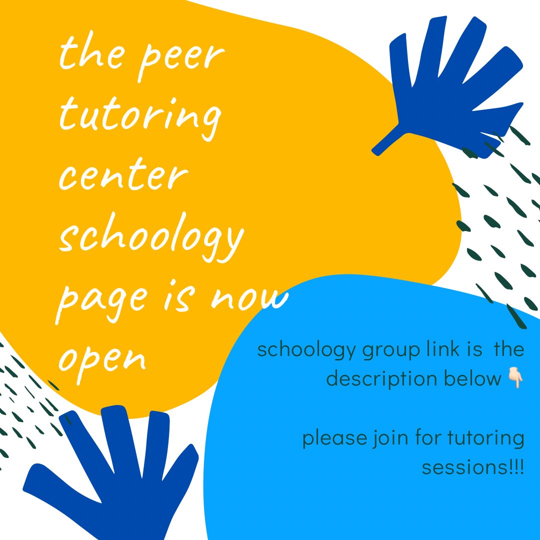 join our schoology group page- link on our instagram @wspeertutoring