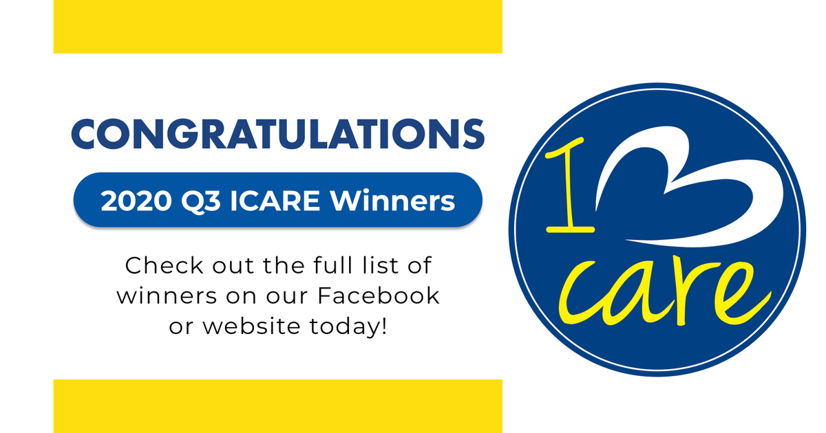 Recover_Health's tweet photo. Congratulations to our 2020 ICARE Q3 Winners! Each of you bring a unique and special touch to the work you do. We appreciate the meaningful difference you make!
Check out the list here: https://t.co/vwWrqigoqC
#recoverhealth #ICARE #recoverstrong https://t.co/a6D3fSvGVq