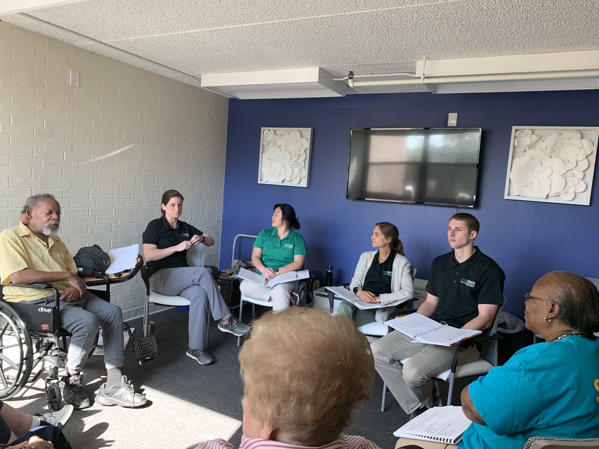 SixtyandBetter's tweet photo. #ThrowbackThursday to our in-person health and wellness classes. While we may not be able to meet in person, you can still take part in one of our classes online or over the phone. All classes are offered at no cost to you! Click the link to learn more - https://t.co/zCVolDJ4J7 https://t.co/2loaUjTsA1