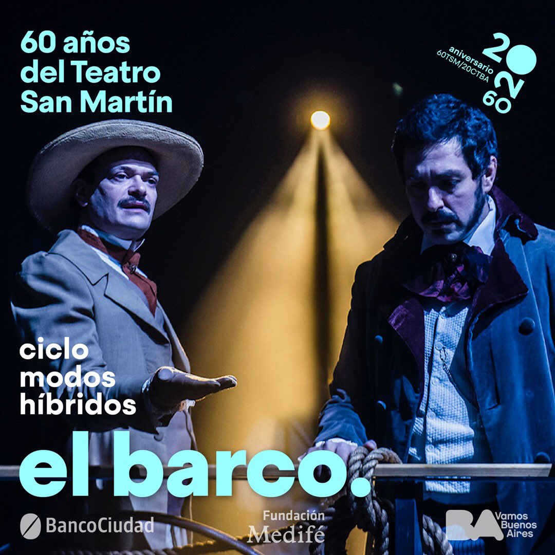ESTRENO
“El barco”
Mariano Tenconi Blanco y Agustina San Martín dirigen esta pieza que inaugura el Ciclo Modos Híbridos, formado por nuevas producciones audiovisuales del CTBA
Desde el jueves 22 de octubre 20 hs, a través de la plataforma del Ministerio de Cultura y web del CTBA