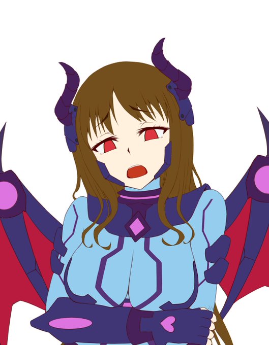 skeb進捗。表情少し弄って色を置いてみた。うーん? 