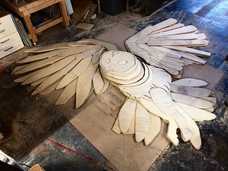 BristolLibrary's tweet photo. And #Mnemosyne said " I need an Owl to take  wisdom and understanding to #fishpondslibrary". And the Owl began to take form.🦉
@BristolLibrary @Upfest #Bristollibraryinnovationfund #WeAreBristol https://t.co/OYWNTv4Tfi