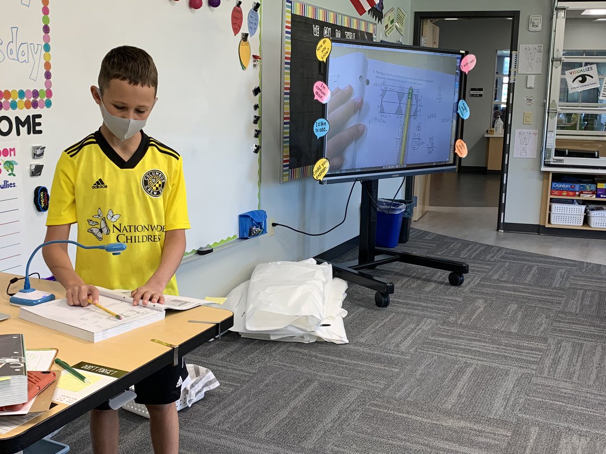 5th grade mathematicians shared the many different ways to find the area of the shaded region. We can think flexibly and critique the reasoning of others.<a href="/adeDCSD/">Abraham Depp Elementary</a>