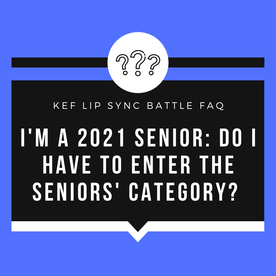 #KEFLipSyncBattle FAQ:
We've had some seniors ask if they have to enter the Class of 2021 category, where the prize is a $1,000 scholarship: the answer is no! Senior cans choose to enter the Ages 15 and Up category if they would rather.
