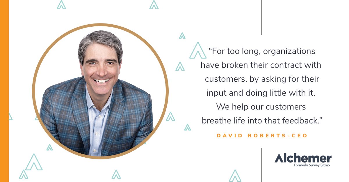 AlchemerHQ's tweet photo. Why change our name? We're glad you asked. https://t.co/uQRxo6ERq7

It's time our name reflects who we are. 
@DavidRobertsCEO https://t.co/5cFVxFW4nP