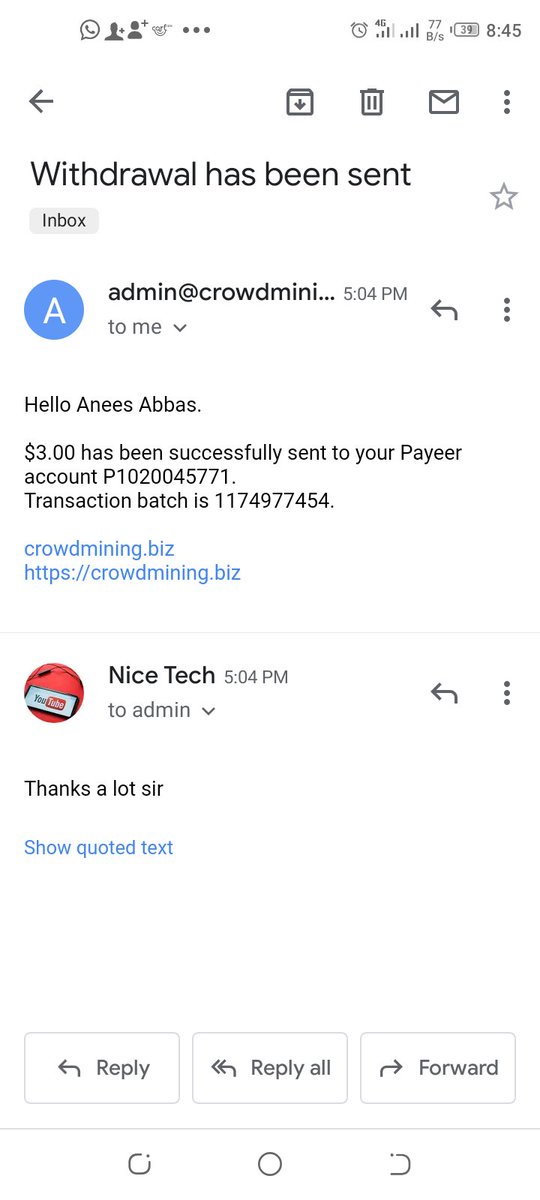 Any_613's tweet photo. I found this legit site that is #crowdmining.biz , Earn $100~$500 Easily, it is real legit program help you earn 1.20% ~5.5% hourly also you can withdraw instantly, Deposit as low as $10 to test it ,Earn passive earning while you sleep,
https://t.co/VbkJkCz2KQ https://t.co/ND0NPNSKpM