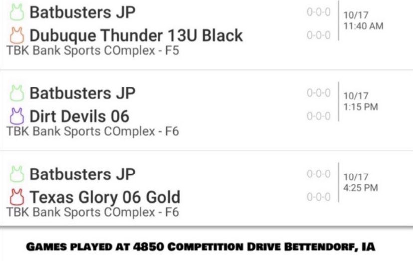 Another tournament this weekend. We’re going to be in Iowa. Go Bats! 🖤🤍 @BatbustersChi06 <a href="/CoachSTreccani/">Sabrina Treccani</a> <a href="/PacettiJim/">Jim Pacetti</a>