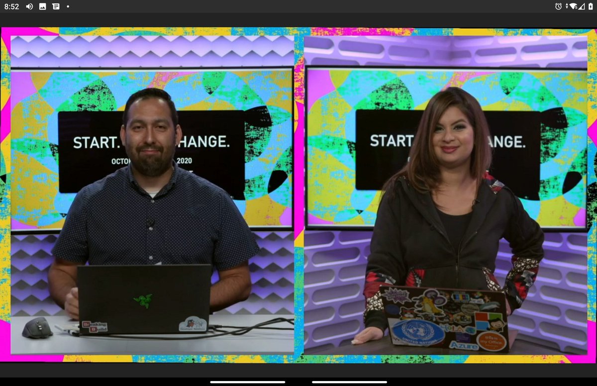 mrdang's tweet image. One screen for @sethjuarez
One screen for @donasarkar
#StartDevChange is of to a great start!