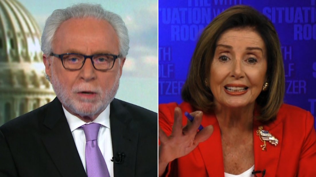 CorianiD's tweet photo. @SpeakerPelosi looked really bad on #CNN attacking @wolfblitzer for fair questioning her position on speaking with #President and her stance on #COVID #stimulus #negotiations.i don’t understand why she doesn’t take the #money and get @JoeBiden to give rest when he’s #POTUS. #SMH https://t.co/iatgksiJyL