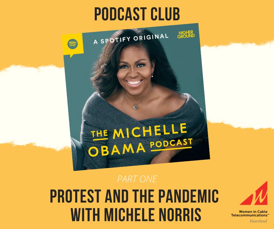 Join your WICT Heartland Chapter Wed, Oct. 21 at 3:30–4:15 as we begin a 3-part series centered around “The Michelle Obama Podcast.”
 
To participate, watch the episode attached in this invite buff.ly/3lsj73X  prior to Oct 21.  *Links will not download to a mobile device.