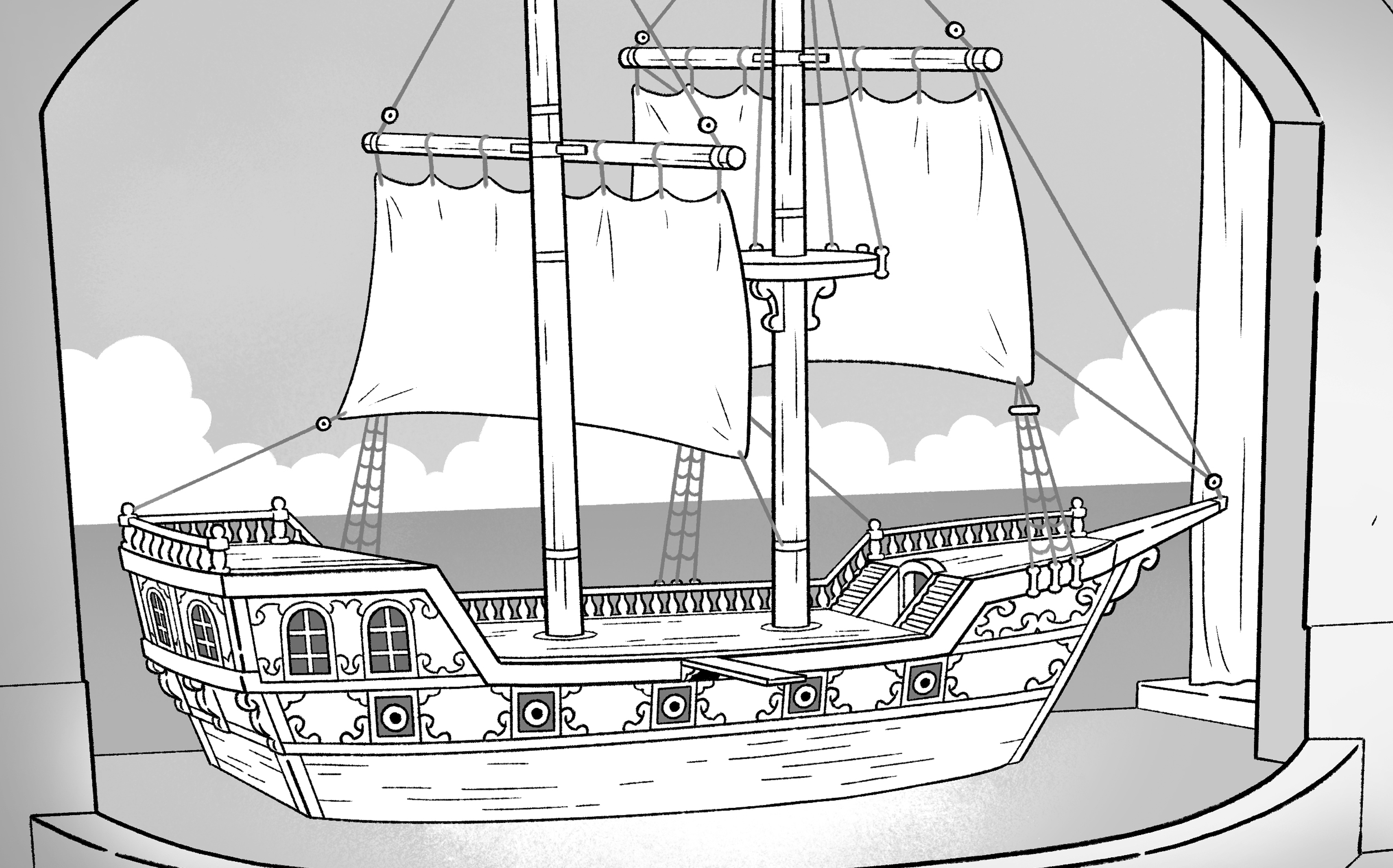 How To Draw A Super Cool Pirate Ship 