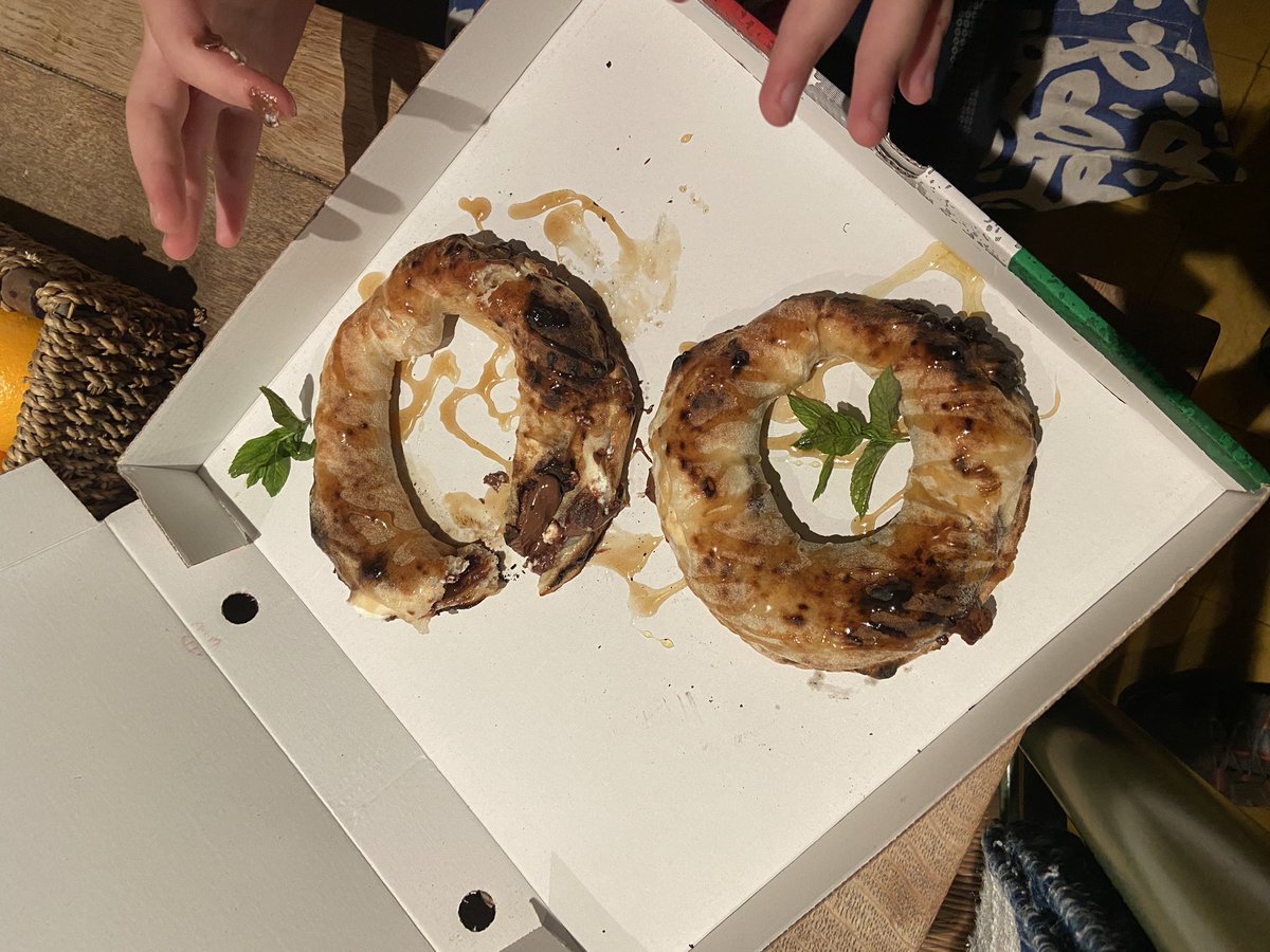 Nutella Ring 😋 we love them with Fresh Mint #rustbucketpizzaco you can also order from Deliveroo or Uber