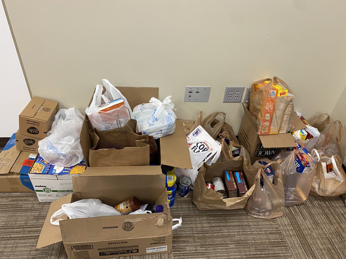 We currently have such a great start to the food drive. We are only half way through the month. Keep up the good work and bring in some non perishable items. #proudofthepride