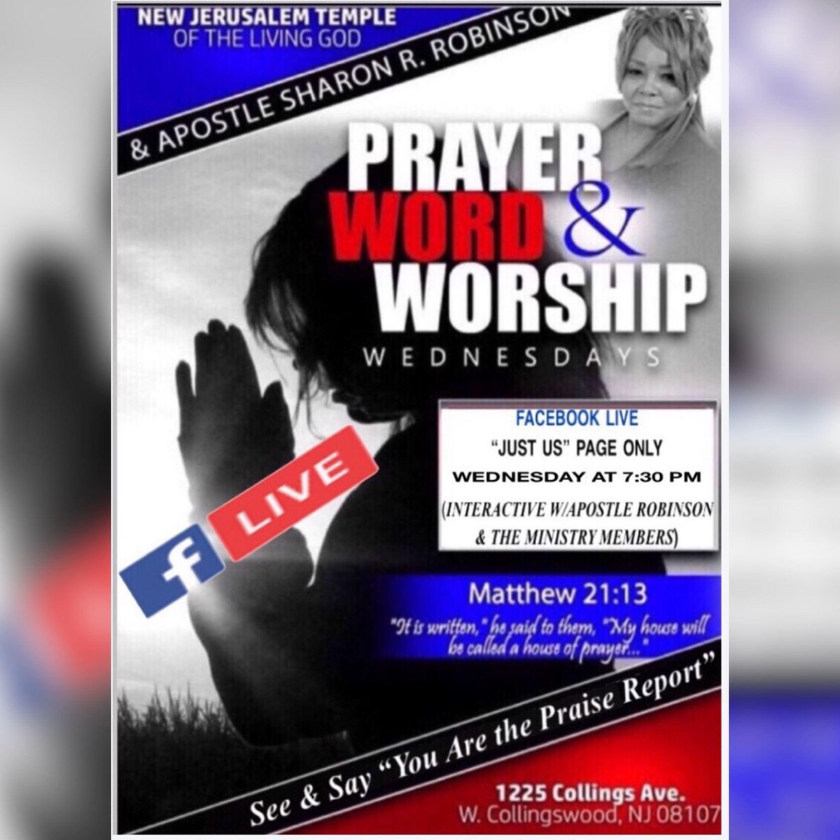 TheNewJeru's tweet photo. Join us tonight on FB Live!

#njtotlg #biblestudy #prayer #churchonline #newjersey #collingswood #ministry https://t.co/ywDR2fzf0W