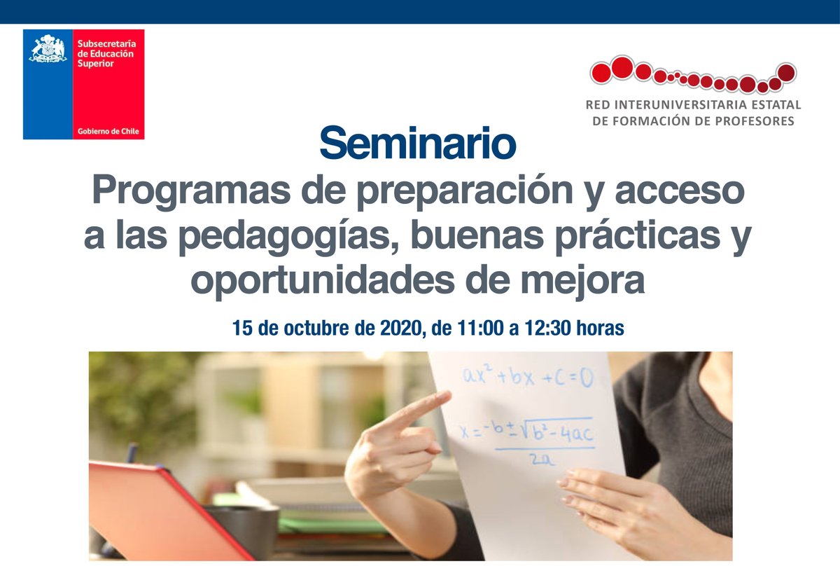 Pedagogias_UFRO's tweet photo. 📌Seminario "Programas de preparación y acceso a las pedagogías, buenas prácticas y oportunidades de mejora".
🗓jueves 15 de oct.
⏰11:00 hrs.
💻vía ZOOM
Inscripciones en 📲https://t.co/X5v0Pcjz3u
Más información👉https://t.co/FvqGpwLUdL
#ProgramasDeAcceso #RUEFIP #Pedagogías https://t.co/qlS4zLPxNi