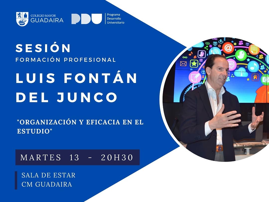 CMGuadaira's tweet photo. Sesión de Luis Fontán sobre la importancia de la organización y eficacia en los estudios universitarios.

Sin duda, la metodología de bachillerato hay que ampliarla y reforzarla en la Universidad, y en el #ColegioMayorGuadaira lo sabemos. 

Gracias, un año más, por tus consejos. https://t.co/Fg8gyxGB3F