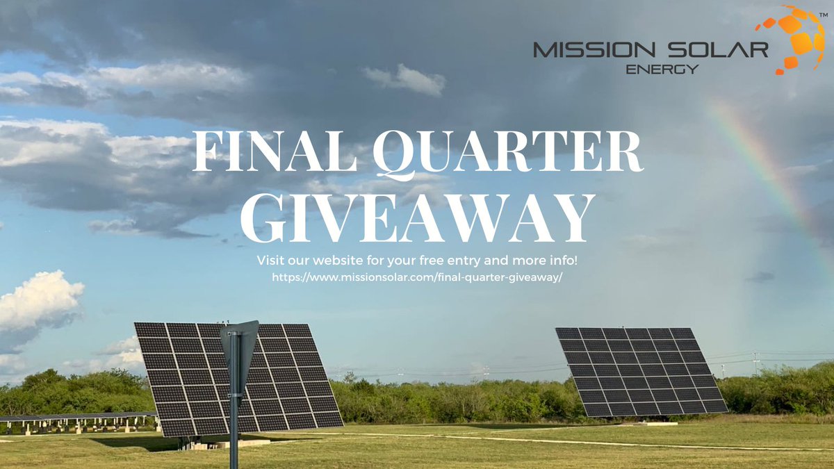 Today, kicks off the start to our Final Quarter Giveaway!  Head over to our website for your free entry and more info.  You get one free entry per day so make sure you come back to increase your chance of WINNING! #MSEQuality #AmericasModuleCompany #Giveaway #GoSolar