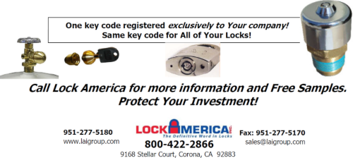 Secure your tanks with LAI's original Fill Valve Lock!
Easy to install, easy to remove, with each unique key registered exclusively to your own company. 

laigroup.com/propane-tank-l…