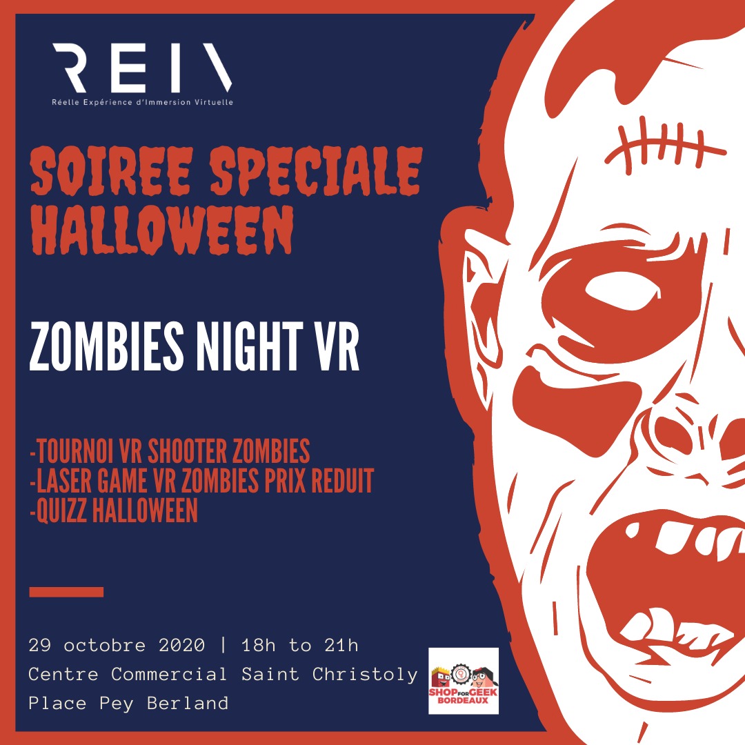 ReivVr's tweet photo. 🎃Rendez vous jeudi 29 Octobre de 18h à 20h🦇 pour une soirée spéciale halloween avec notre 🧟‍♂️ Zombies Night VR 🧟‍♀️ (GRATUIT)
On vous fait gagner des sessions VR et un Cluedo The Walking Dead offert par @shopforgeek_bordeaux 🔥
 
Inscrivez vous ici : https://t.co/Cb2NK8ulcL https://t.co/aADTuSl8fL