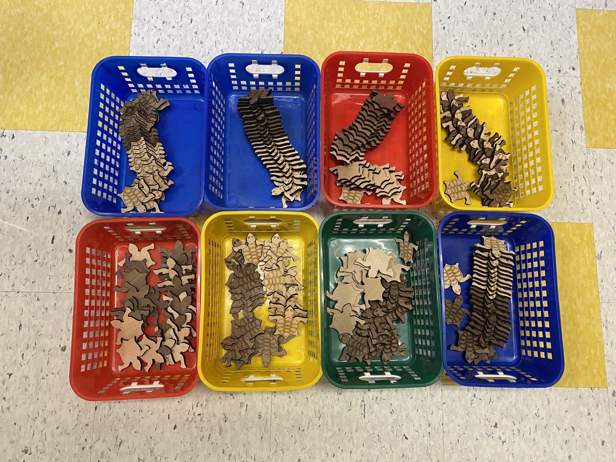 RawdingMolly's tweet photo. Preparing baskets of #TilingTurtles for students to play with - First stop: kindergarten! 
Our PTO generously bought these last March so I'm really excited to get them to the kids!  

Also how many? #UnitChat 
 
@FiskeMath @cwai09 @FiskeSchool @Trianglemancsd https://t.co/35prVly6Y9