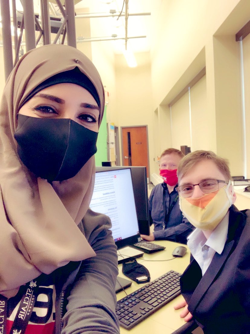 wafaa_alku's tweet photo. It is a busy  beautiful day @The_MediaPlex preparing for our upcoming news! ✨✨
@like2go 
#JRN319 #JRN327 #journalism #yqg https://t.co/GAl0Tcl0aV