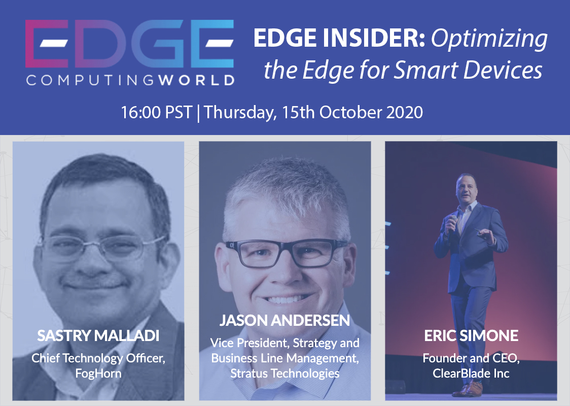 ClearBlade's tweet photo. Join ClearBlade CEO @esimone928 at #EdgeComputingWorld2020 as he talks about the critical optimizations that must be applied at the #edge. #ECW2020 @EdgeCWorld
https://t.co/SItIfMhyKi https://t.co/Q0W6PfW2GB