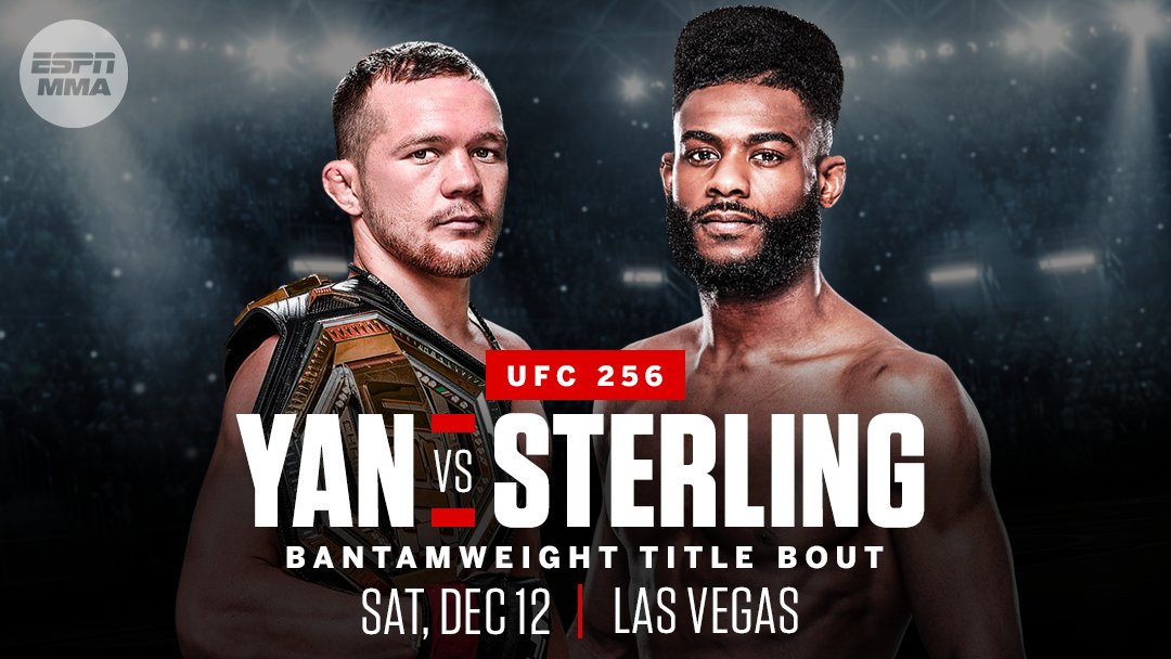 Petr Yan's first bantamweight title defense will come against Aljamain Sterling in the UFC 256 co-main event on Dec. 12, Dana White told @bokamotoESPN.