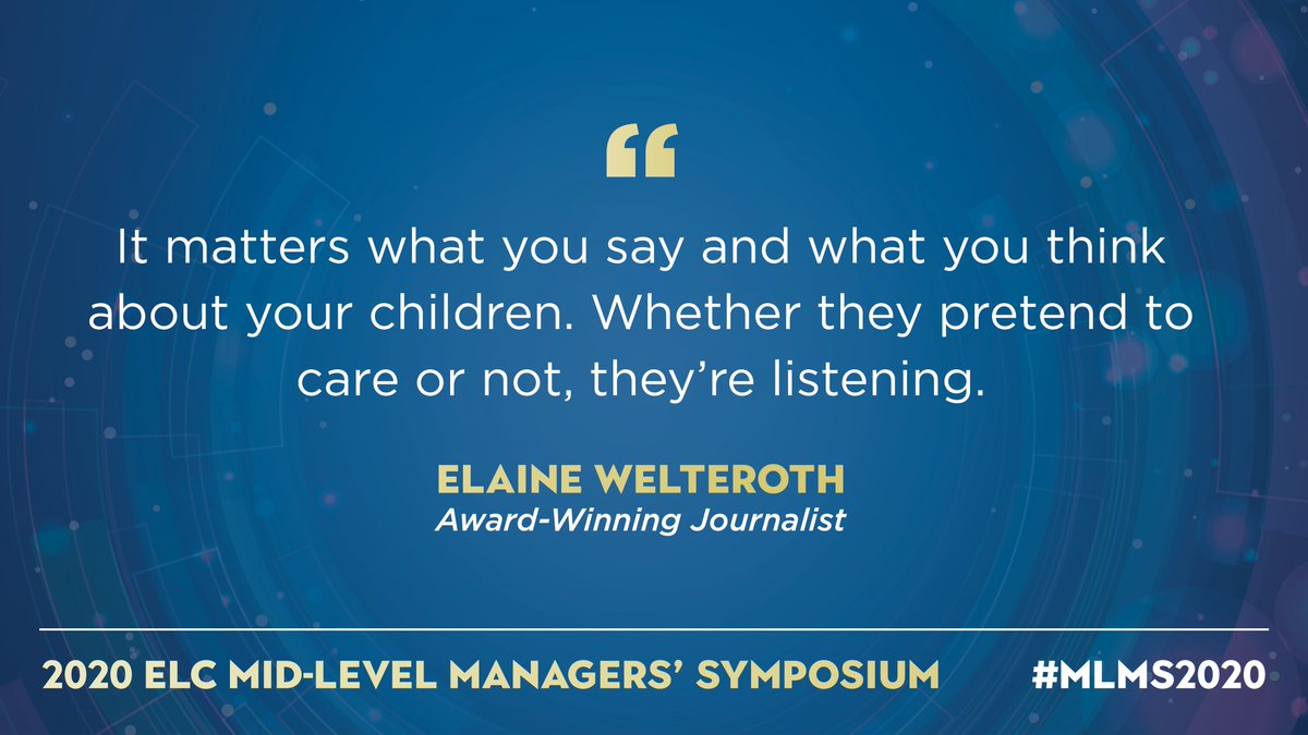 elcinfo's tweet photo. "When you had free time as a little kid, how did you spend it? For all the successful people I know, when they go back, there are breadcrumbs between what they were doing then and how they got to what they’re doing today." - @ElaineWelteroth #MLMS2020 https://t.co/bphnf0OQAR