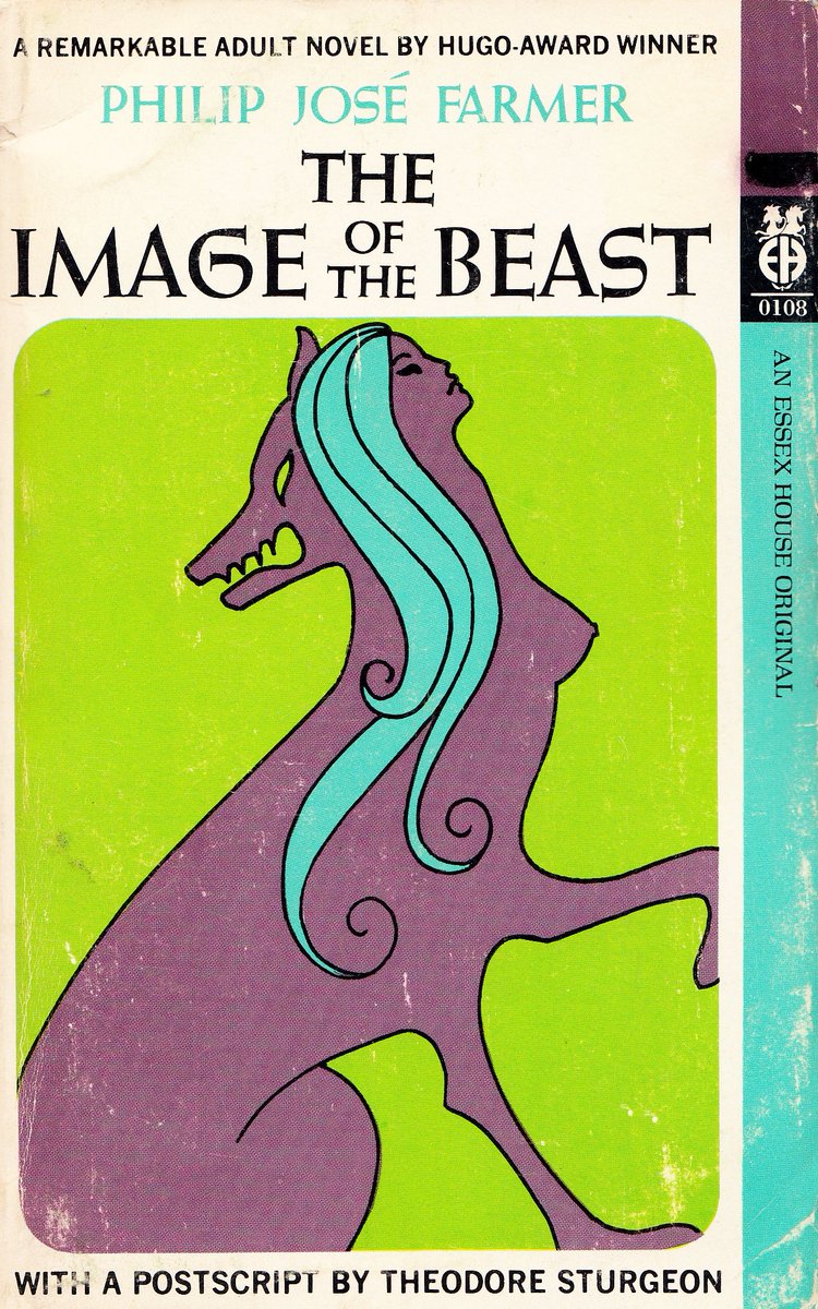 First Kirby published a number of books by Philip José Farmer, one of the few novelists at that time to explicitly write about alien sex. In 1968 Essex House released The Image Of The Beast, a supernatural sex detective novel. A sequel, Blown, was published the following year.