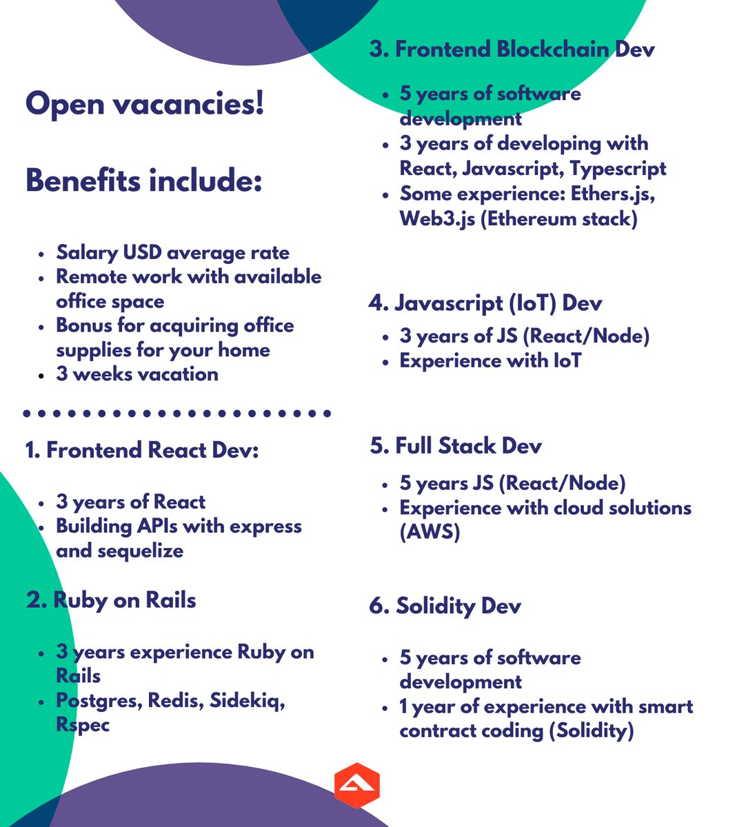 📢 Queremos trabajar con los mejores!
Sumate al equipo de Altoros 🚀
Estas son todas nuestras vacantes 👇
(Must❕ good level of English)

lnkd.in/eezGsK5