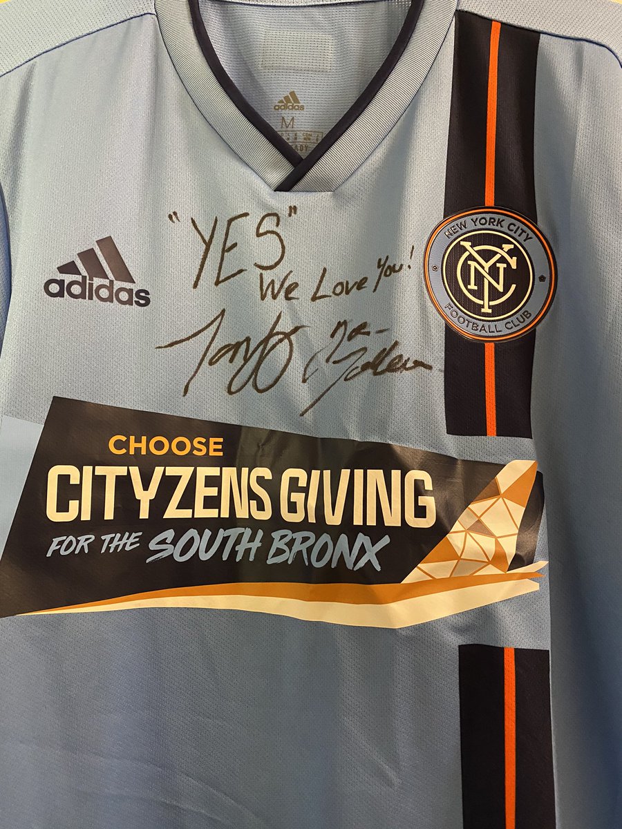 Worth every penny I spent to get an autographed #CityzensGiving @nycfc kit signed by #nycfc own  @JOYPAULIAN and @joetolleson   Worth every penny (even though it has that dumb pigeon)