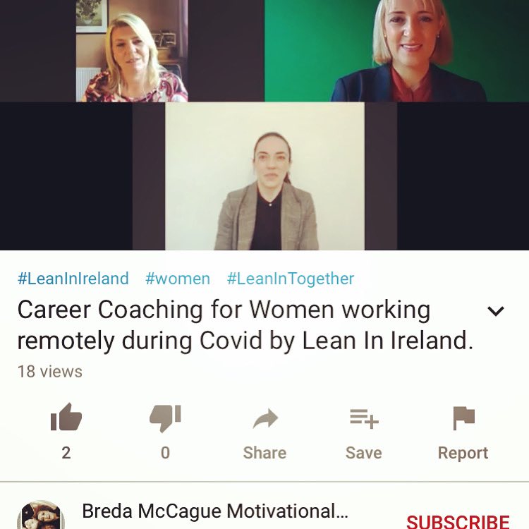 bredamccague's tweet photo. #Virtual working? @LeanInIreland has created some content for you. We talk about Tips for Communicating Virtually, flexibility in your day, share mantras and provide inspiration🔥
Career Coaching for Women working #remotely by #LeanInIreland. https://t.co/Nfu176DxDp via @YouTube https://t.co/ATkDCkvp5o