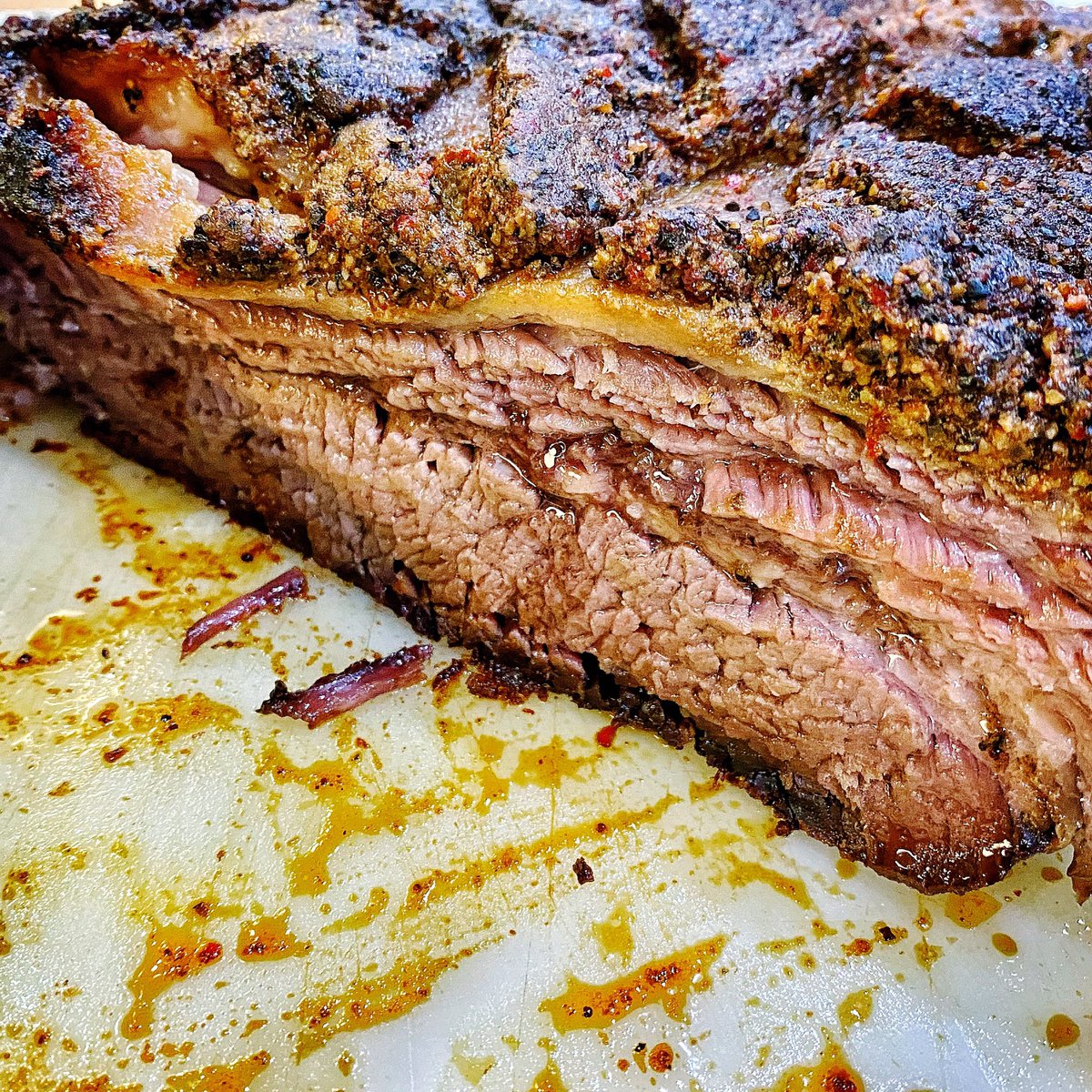 12 hours Smoked Cochugaru Beef Brisket will be ready for this weekend special ramen.