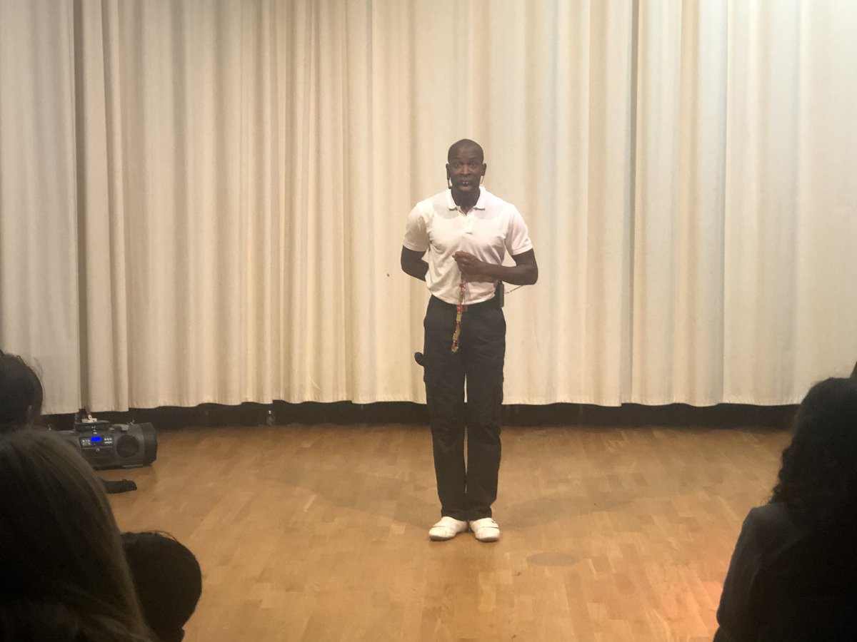 As part of Black History Month FA Year 10 students enjoyed a thought provoking One Man Show by Hervé Goffings hervegoffings.com/en/one-man-show #FindYourTalentatFA